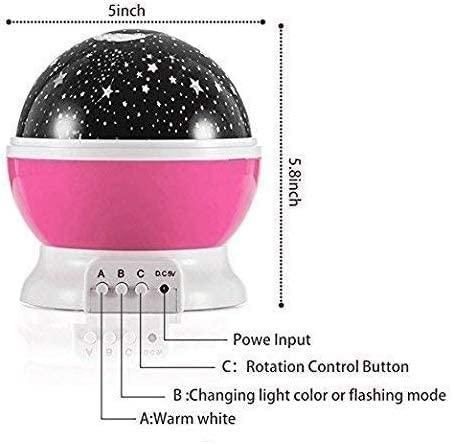 Star Moon Night Lamp With 360 degree Star