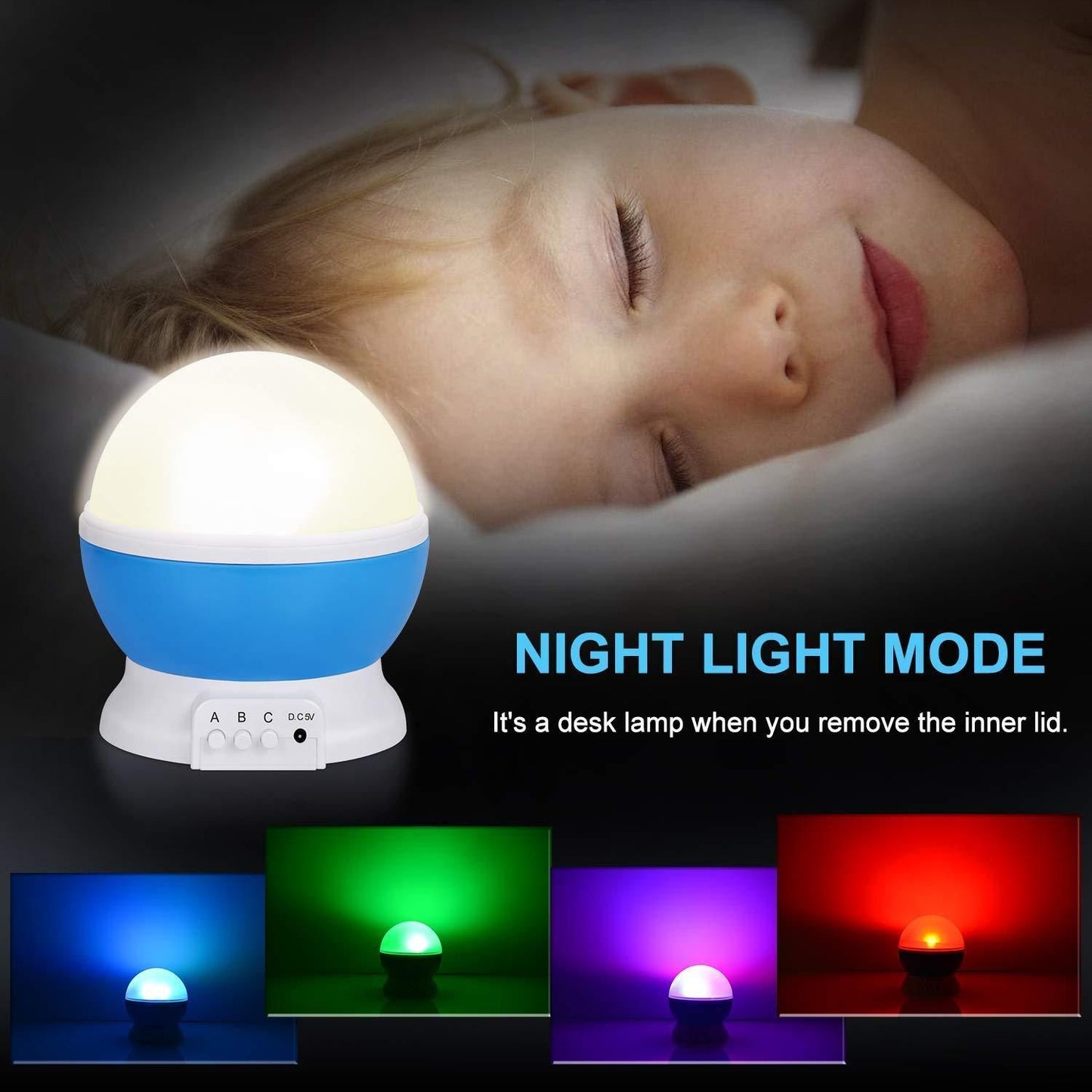 Star Moon Night Lamp With 360 degree Star